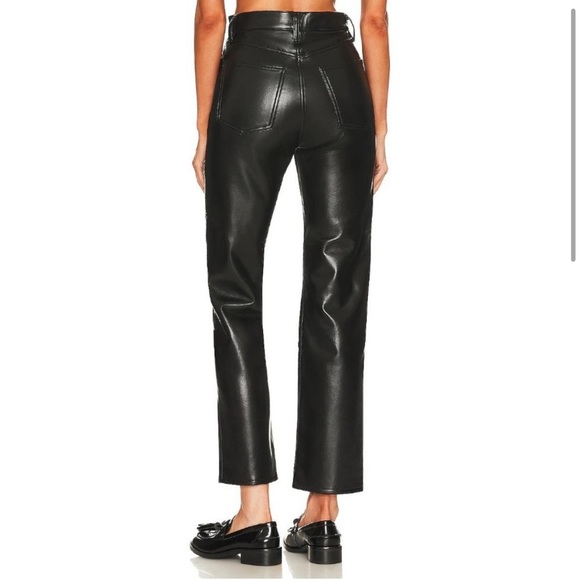 NWOT Agolde Recycled Leather Fitted 90's Detox Womens - Picture 3 of 4